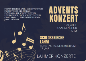 Lahmer Konzerte – Adventskonzert anlässlich des 100. Jubiläums des Posaunenchores Lahm